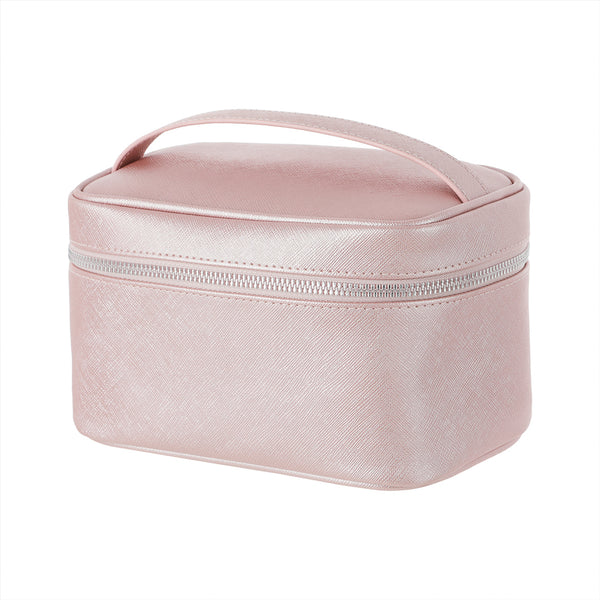 Rectangular Pearlized Pink Cosmetic Bag(Pink)