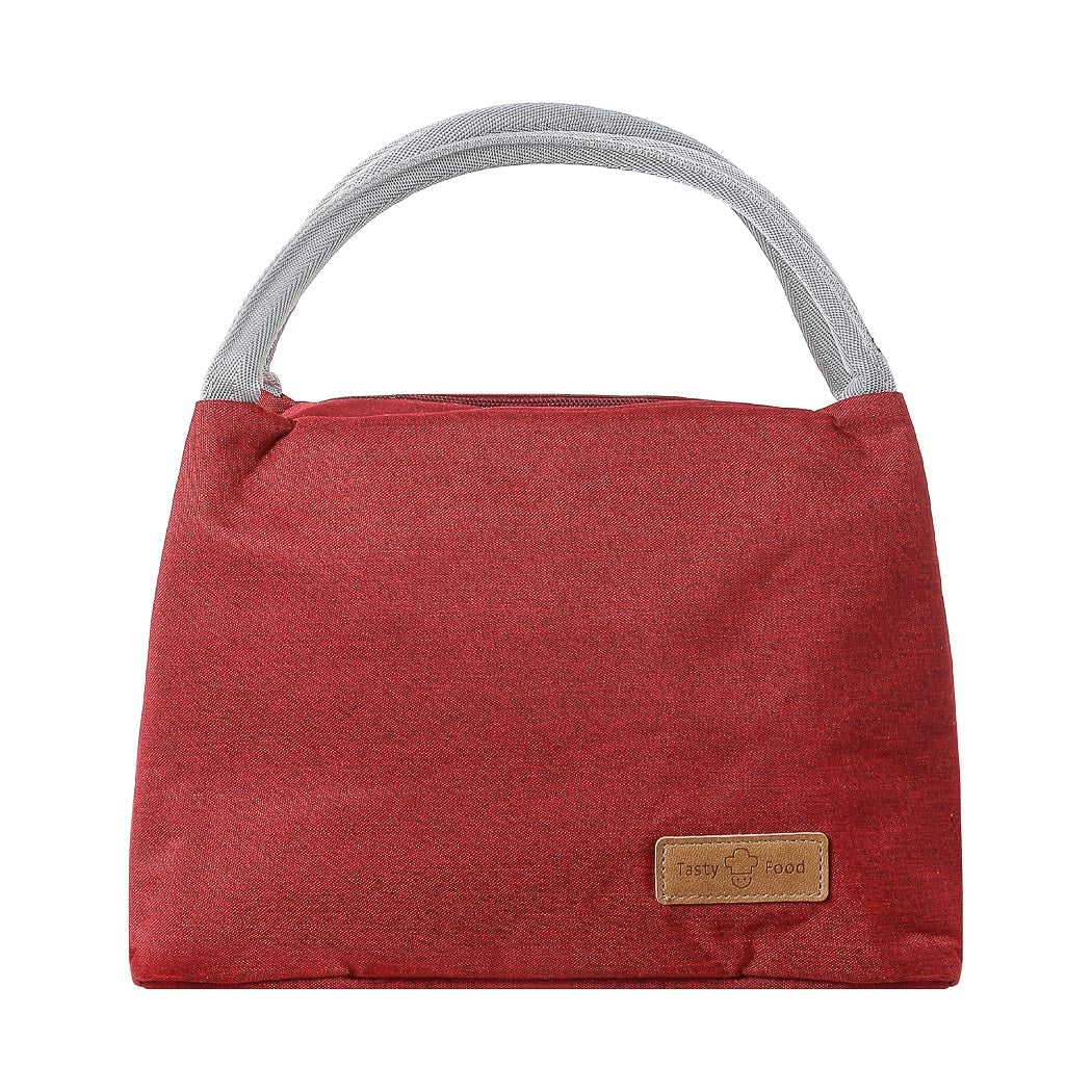 Large Capacity Solid Color Lunch Bag(Red) Large Capacity Solid Color Lunch Bag(Red)