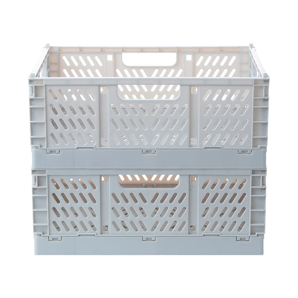 Foldable Storage Basket, M (2 pcs)(Gray)