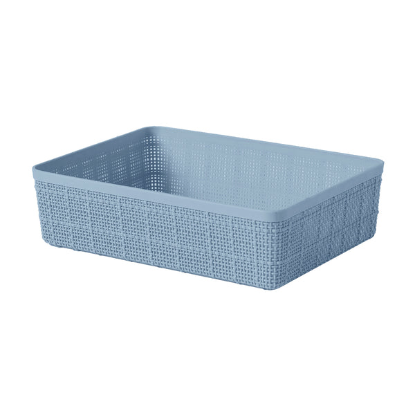 Morandi Color Series Desktop Storage Basket (S)(Navy Blue)