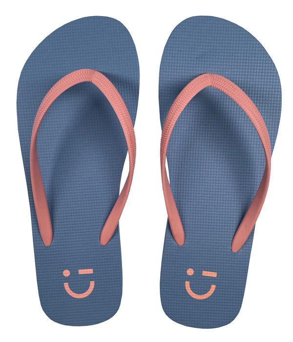 Contrast Color Women's Flip-Flops (Blue,37-38)