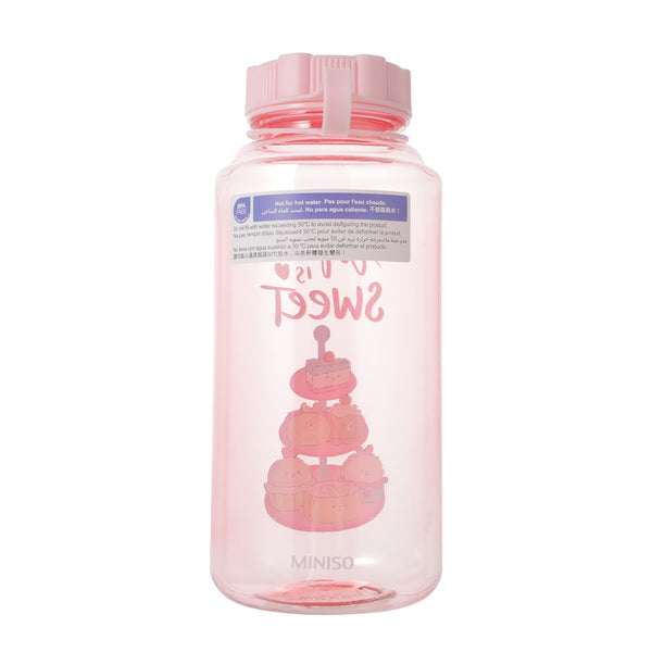 MF BUNBUN Series Large Capacity Plastic Cool Water Bottle (1L)(Pink)