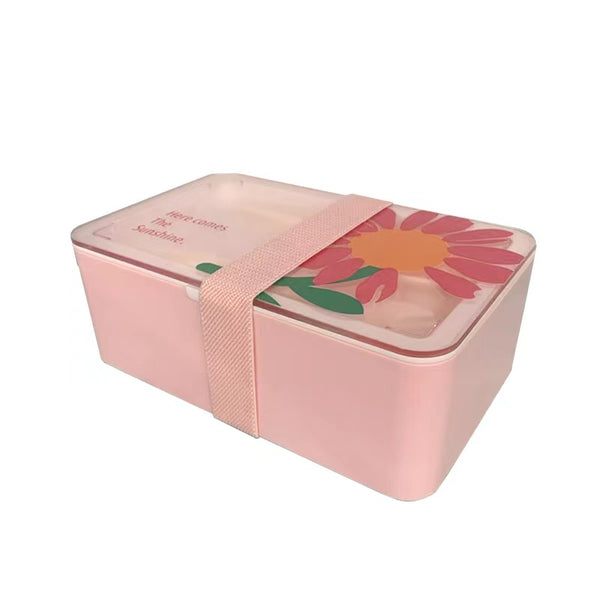 Picnic Series Daisy Bento Box, 1000mL(Pink)