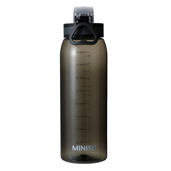 Plastic Cool Water Bottle with Handle (900mL, Black)