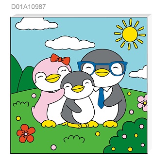 Painting Kit 25×25cm(Penguin Family)