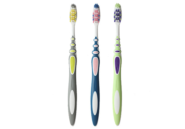 3D All-in-One Toothbrushes with Tongue Scraper (3 Count)