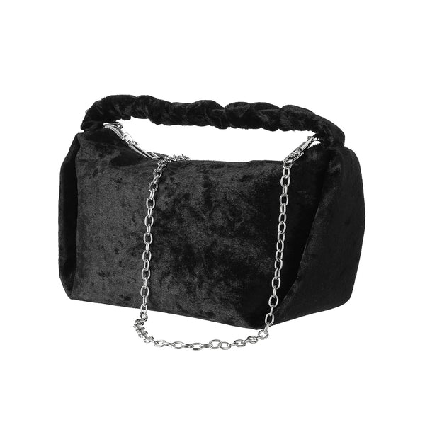 Velvet Crossbody Handbag(Black)