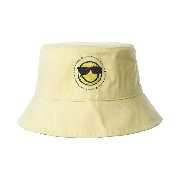 SmileyWorld Collection Dual-Sided Bucket Hat (Yellow)