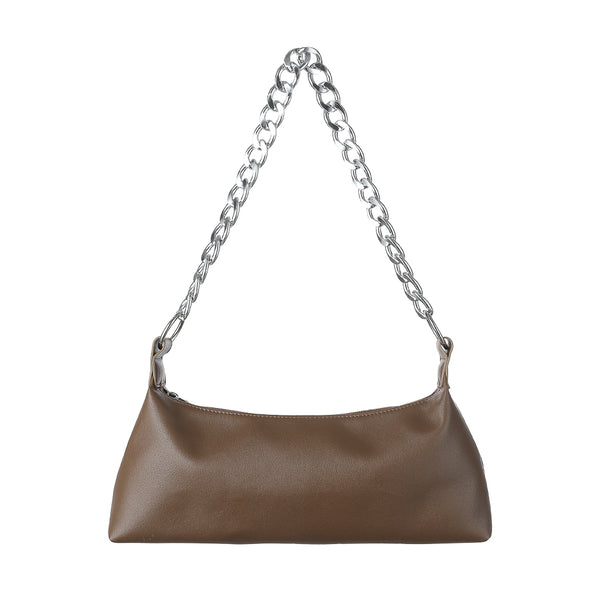 Underarm Shoulder Bag with Chain(Khaki)