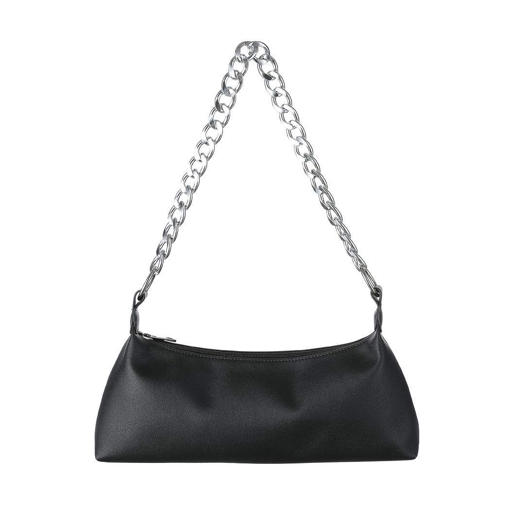 Underarm Shoulder Bag with Chain(Black) Underarm Shoulder Bag with Chain(Black)