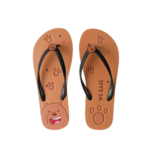 We Bare Bears Collection 5.0 Women?s Flip-Flops(Grizz,37-38)