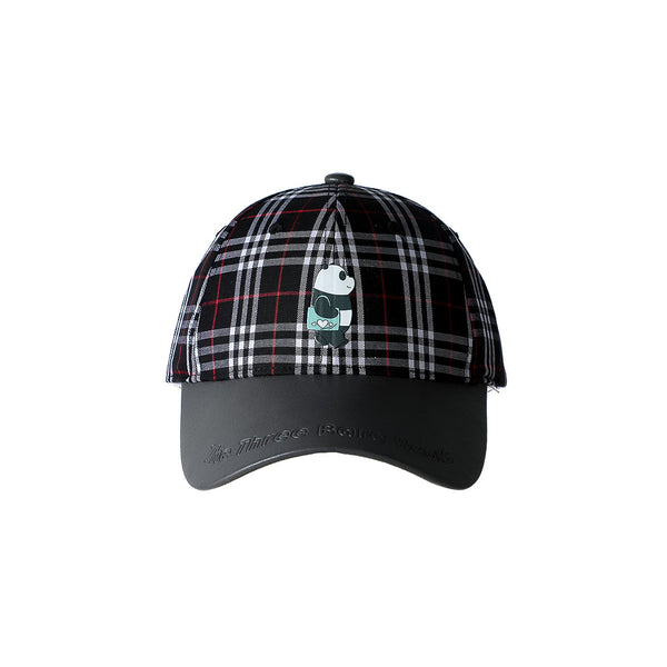 We Bare Bears Collection 5.0 Checked Baseball Cap (Panda)