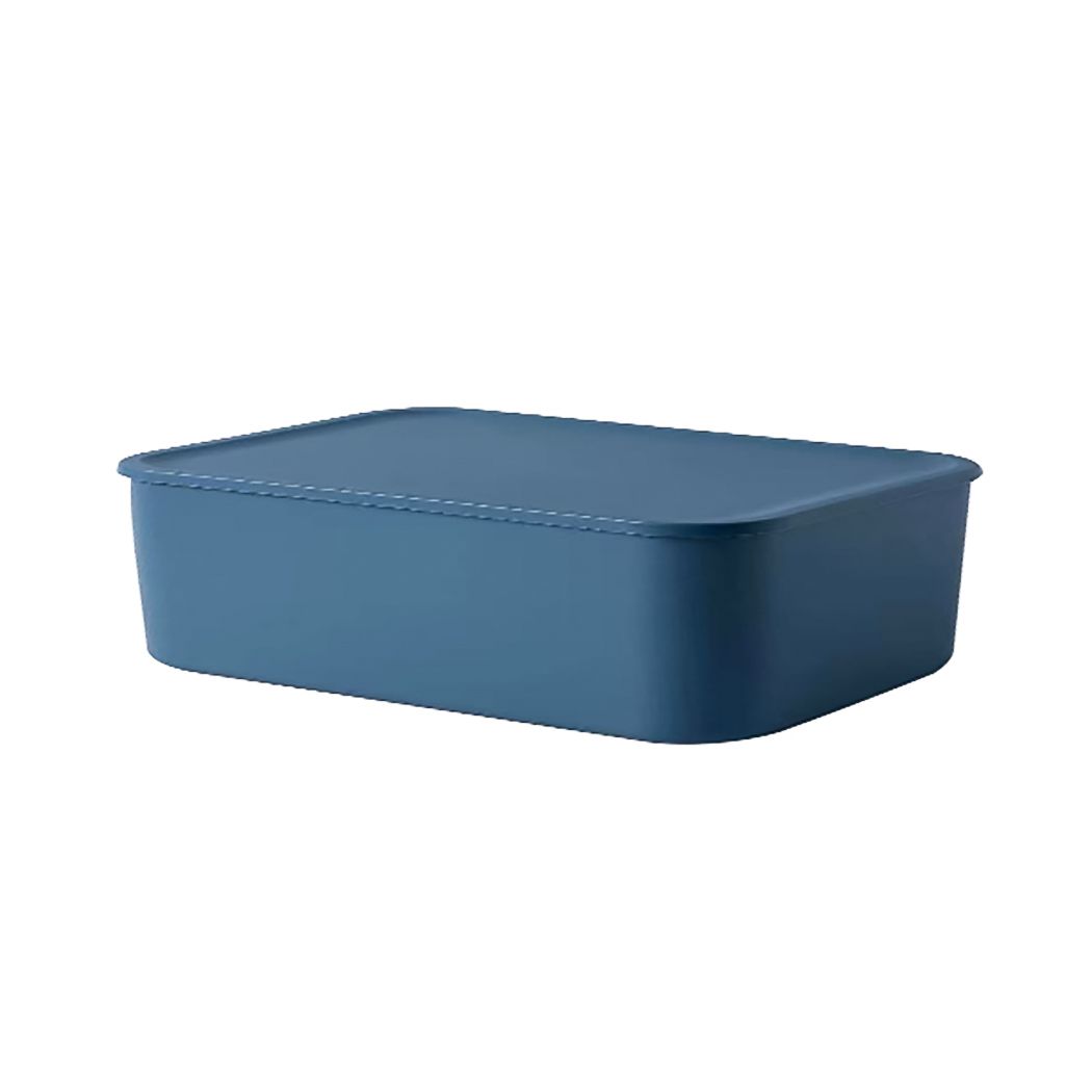 Colored Series Storage Box with Lid(Navy Blue)