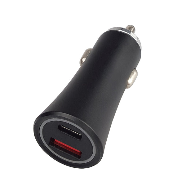 20W Dual Port Fast Car Charger - USB & Type C Model: SC310(Black)