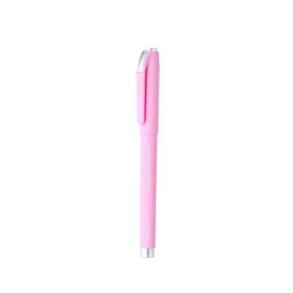 Thick Barrel Gel Pen (0.38mm, Black Ink)(Fuchsia Barrel)