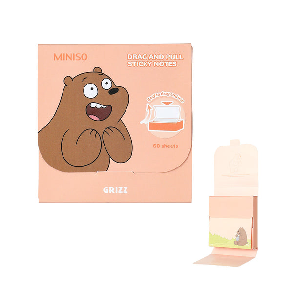 We Bare Bears Collection 5.0 Drawing Sticky Notes (60 Sheets)(Grizz)