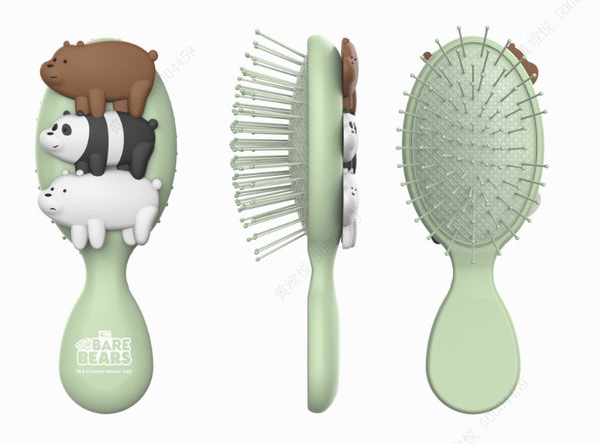 We Bare Bears Collection 5.0 Mini Paddle Brush