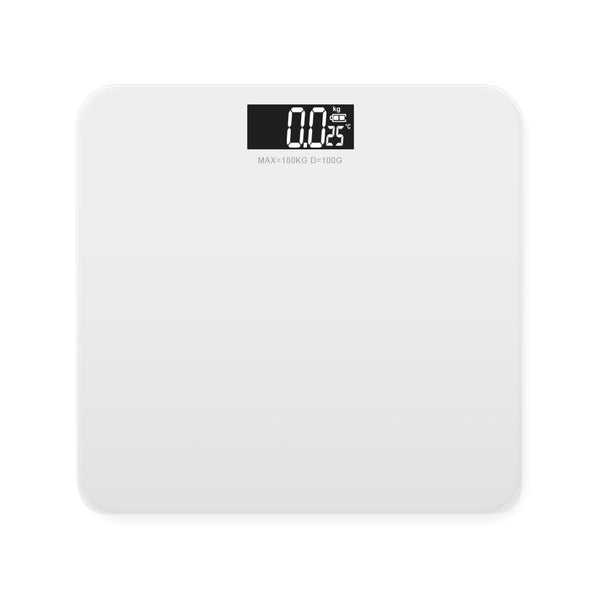 28cm Tempered Glass Digital Body Weight Scale with Temperature Display Model: SCTZC-220419(White)