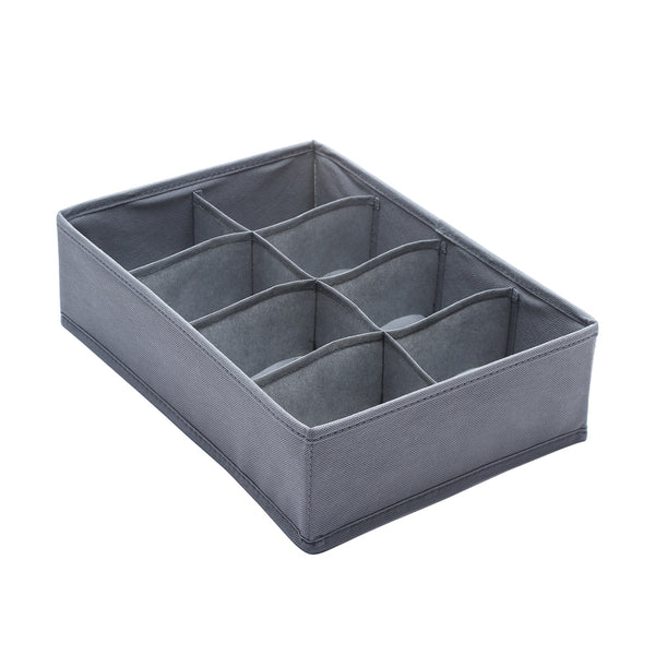 Non-woven Fabric 8-Cell Underwear Drawer Organizer Divider (Gray)