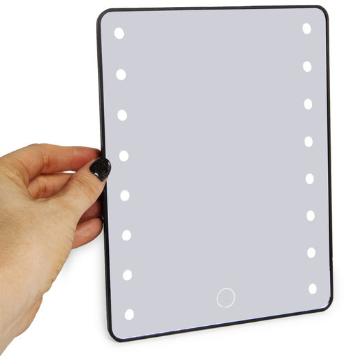 LED Battery Operated Stepless Dimming Square Vanity Mirror (6V)