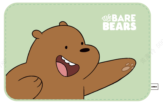 We Bare Bears Collection Sponge Floor Mat (60*40cm)(Grizz)