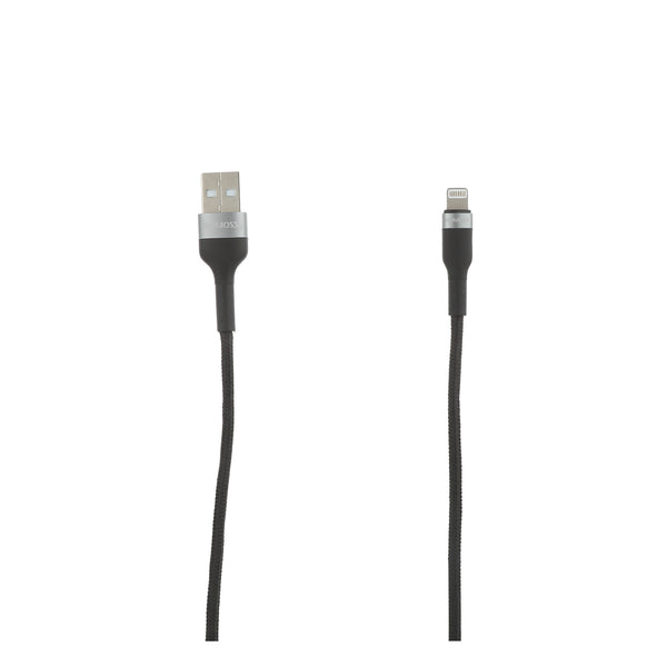 ROMOSS 1m Braided Aluminum Charging Cable with Data Transmission Model: CB12B (Gray & Black)