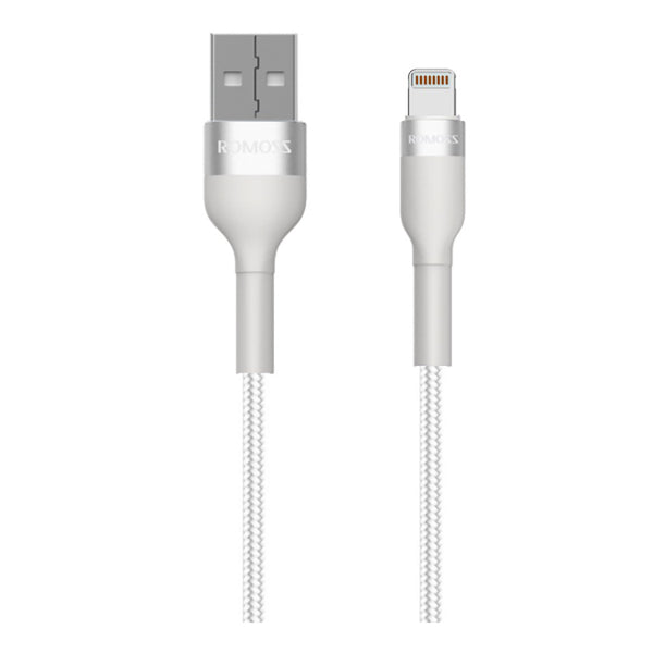 ROMOSS 1m Aluminum Charging Cable with Data Transmission Model: CB12B (Silvery)