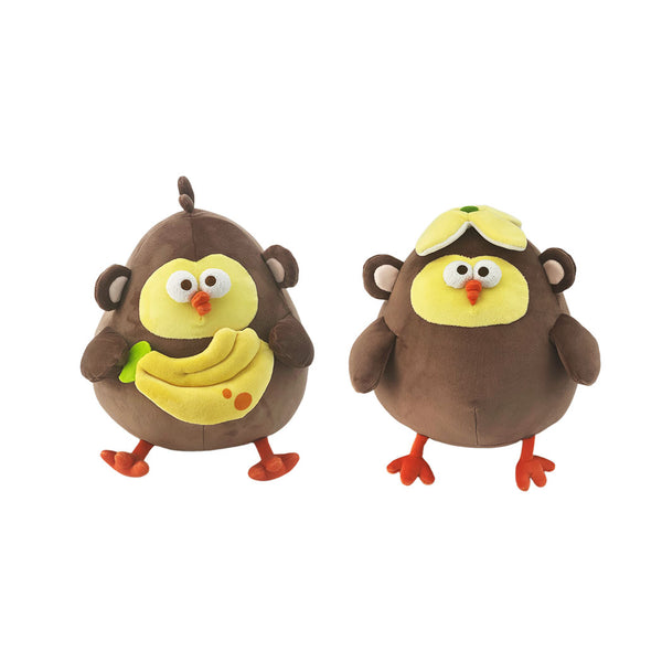 11in. Monkey Dundun Chicken Plush Toy (2 Assorted Models)