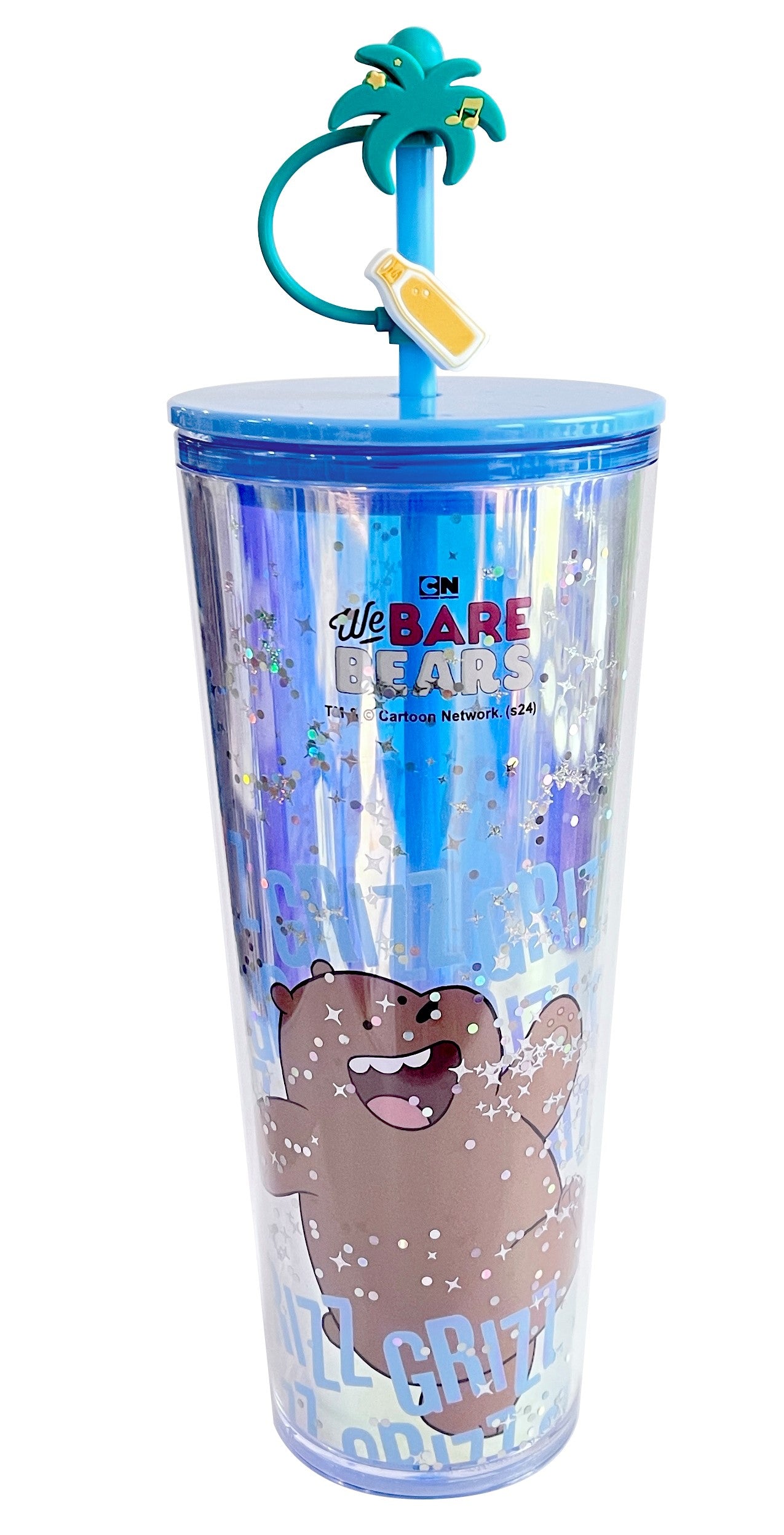 We Bare Bears Seaside Music Festival Double Wall Plastic Tumbler with Straw (800mL)(Grizz) We Bare Bears Seaside Music Festival Double Wall Plastic Tumbler with Straw (800mL)(Grizz)