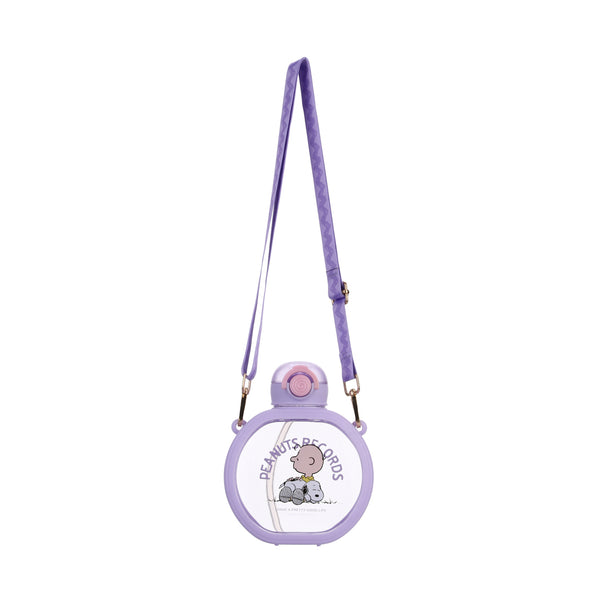 Snoopy Colorful Life Collection Tritan Bottle with Shoulder Strap and Auto Flip Lid (710mL)(Purple)