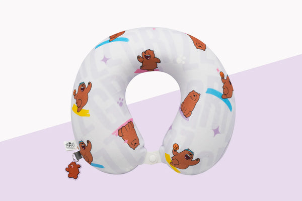 We Bare Bears Seaside Music Festival Neck Pillow (Grizz)