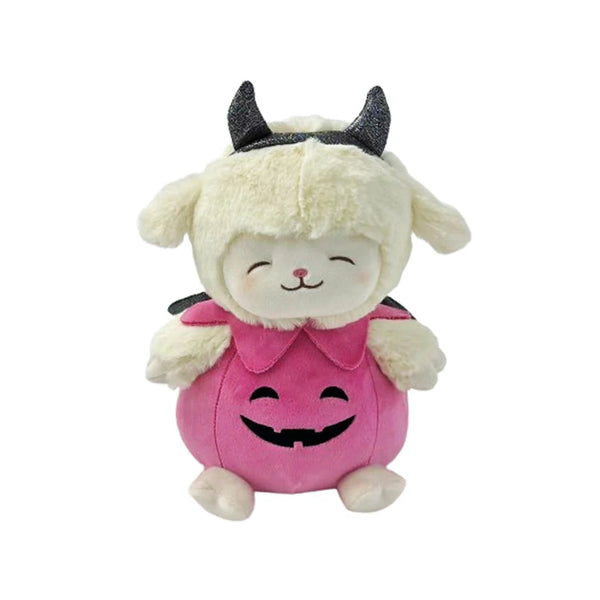 Mini Family Halloween Series 10in. Lamb Baa Plush Toy(Pink Pumpkin Devil)