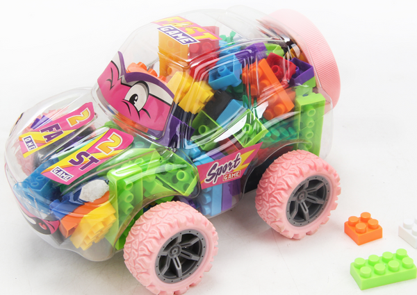 Big Building Blocks - Sports Car (Pink)