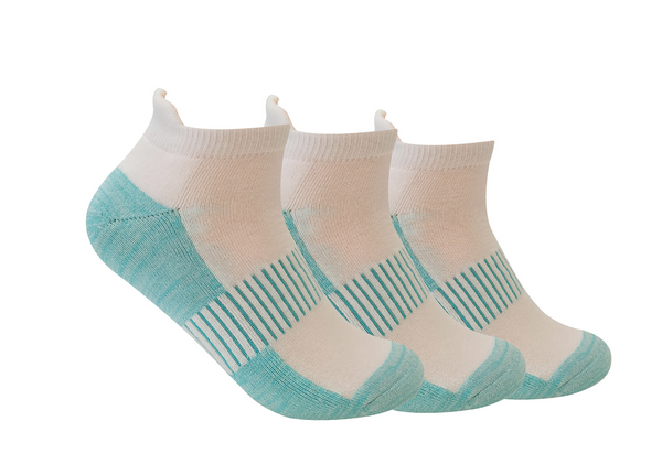 Atheletic Ankle Socks (3 Pairs)(Blue)