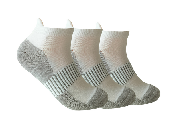 Atheletic Ankle Socks (3 Pairs)(Gray)