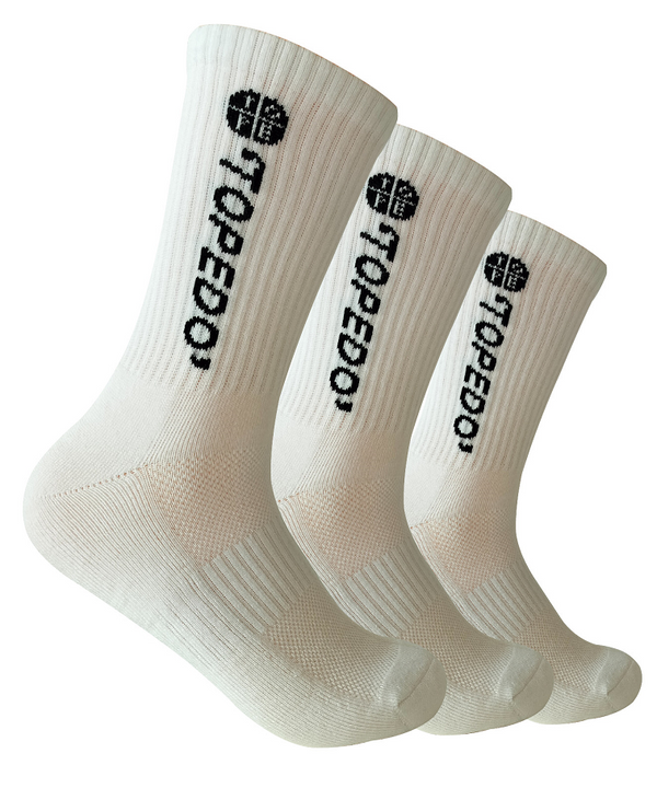 Atheletic Socks (3 Pairs)(White)