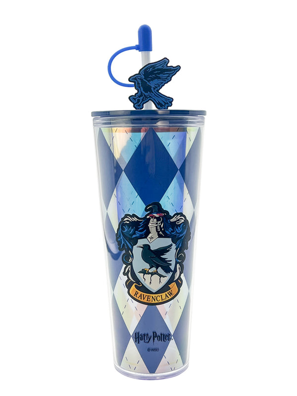 Harry Potter Double Wall Plastic Tumbler with Straw (800mL)(Blue)