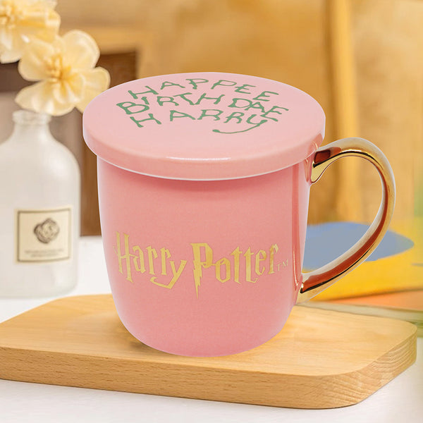 Harry Potter Pink Ceramic Cup with Lid (380mL)