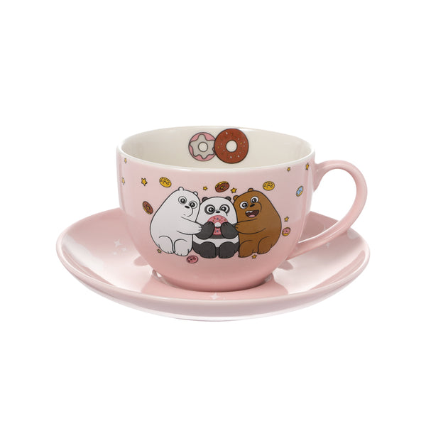 We Bare Bears Collection Dessert Series Ceramic Cup with Coaster (240mL)(Pink)