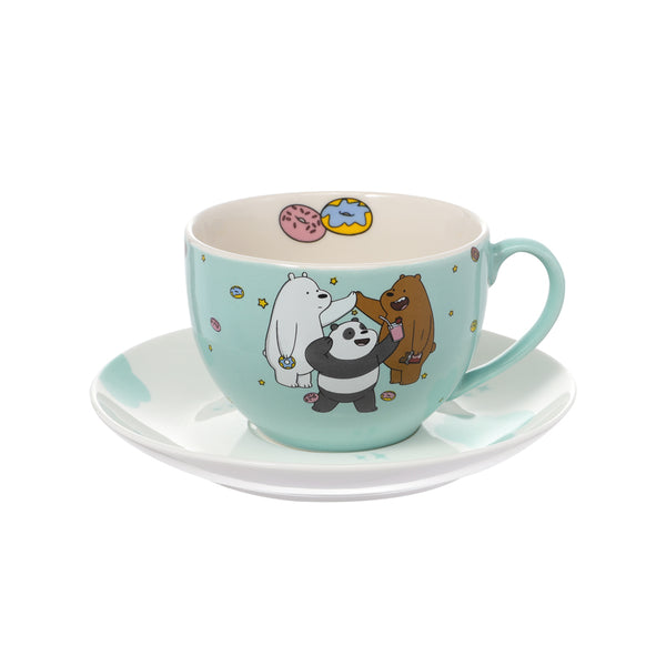 We Bare Bears Collection Dessert Series Ceramic Cup with Coaster (240mL)(Green)