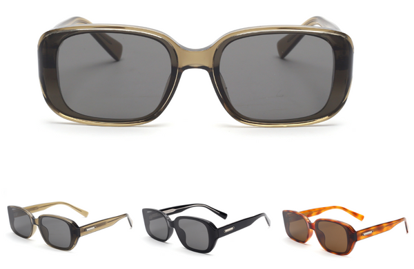 F-047 Bent Lens Rectangle Sunglasses