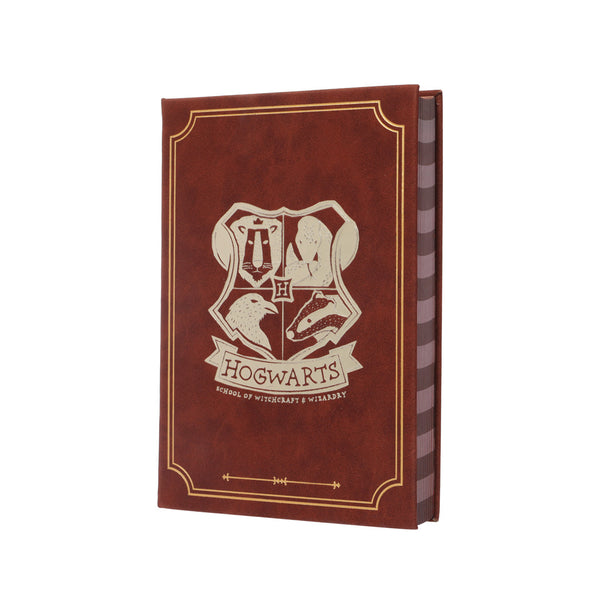 Harry Potter Collection Hogwarts PU Hardcover Book with Striped Edges (208 Sheets)