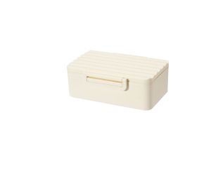 Rectangle Striped Lunch Box 830mL(Beige)
