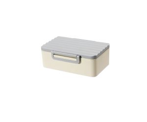 Rectangle Striped Lunch Box 830mL(Gray)