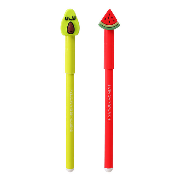 Fruit Series Decorative Ballpoint Pen (Black Ink, 2 Pcs)