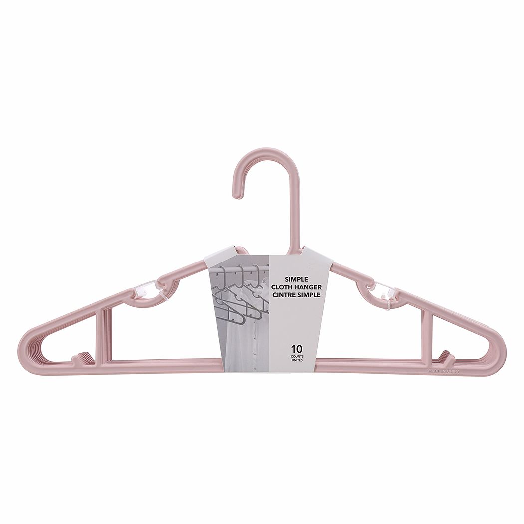 Simple Cloth Hanger 10 Counts(Pink) Simple Cloth Hanger 10 Counts(Pink)