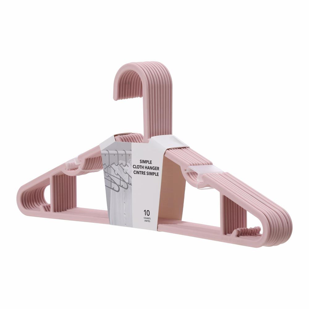 Simple Cloth Hanger 10 Counts(Pink) Simple Cloth Hanger 10 Counts(Pink)
