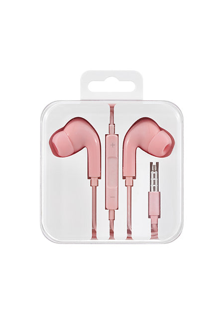 In-ear Earphones with 3.5mm Plug Model: HF248 (Pink)