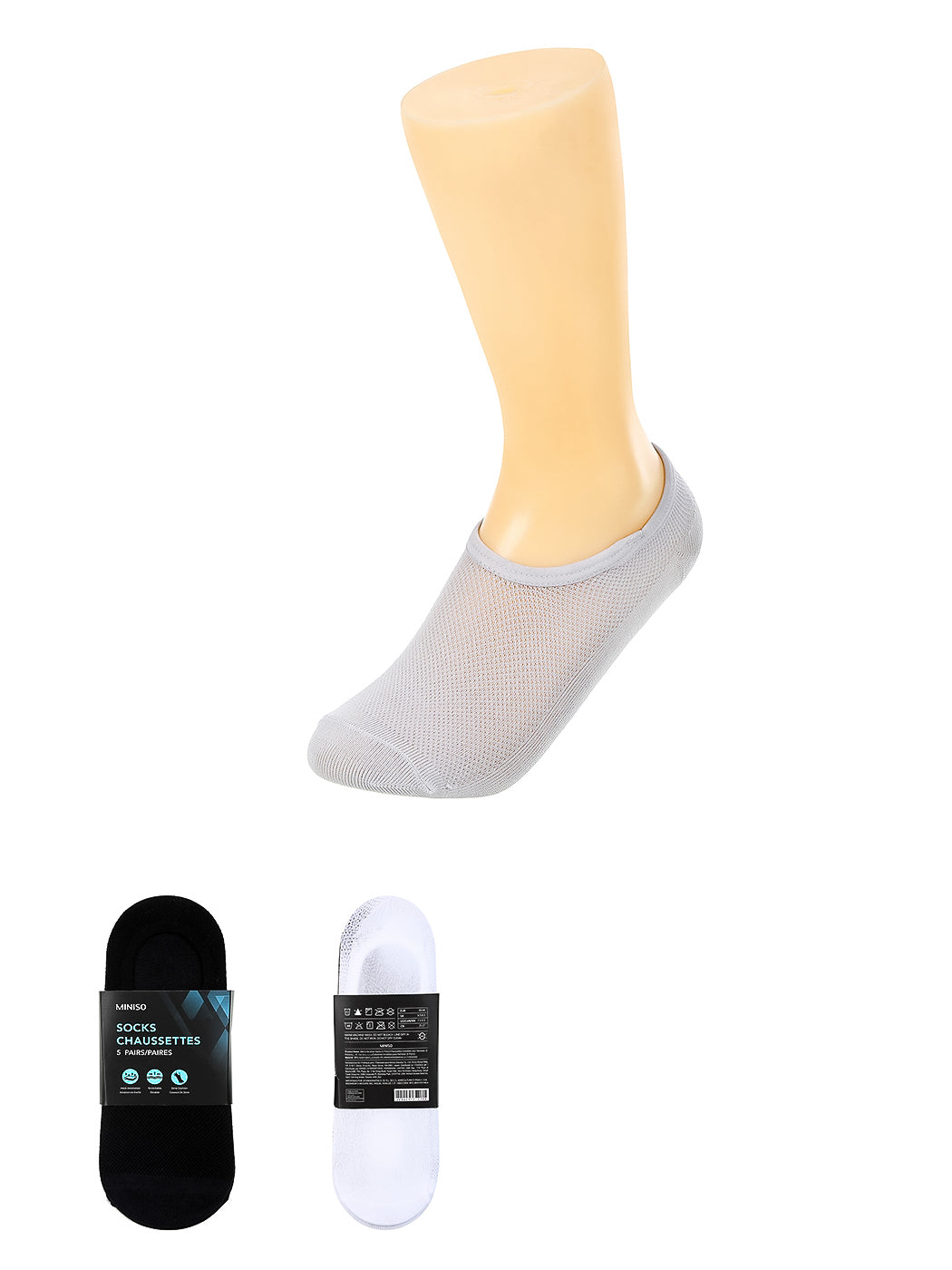 Men's No-show Socks?5Pcs?(Mesh) Men's No-show Socks?5Pcs?(Mesh)