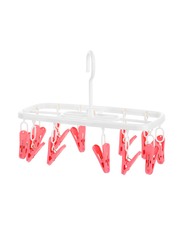 Rectangular Cloth Drying Rack with 12 Clamps